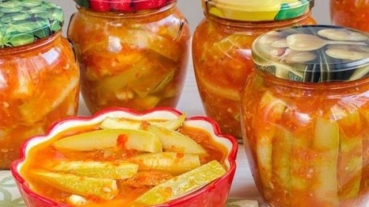 Кабачки на зиму "Тёщин язык" с морковью