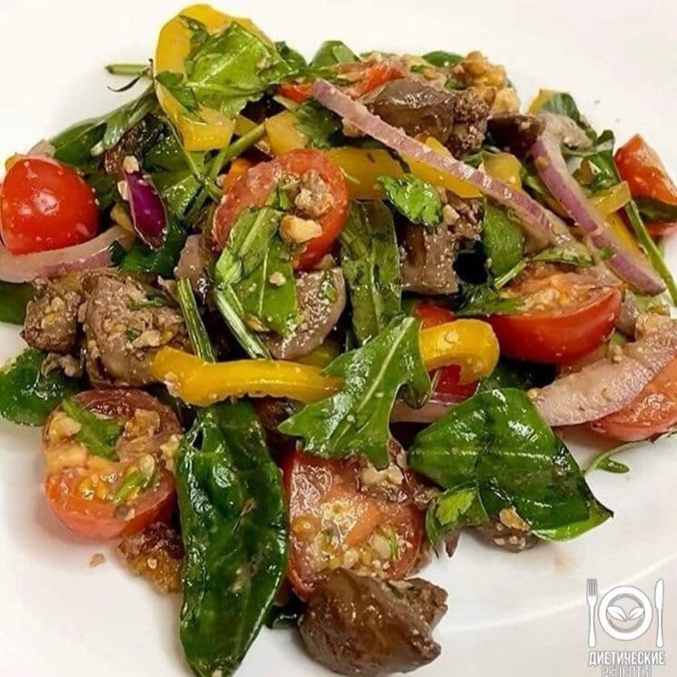 Салат с куриной печенью, который вас удивит