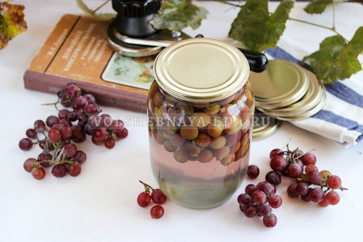 Как приготовить ароматный компот из винограда на зиму