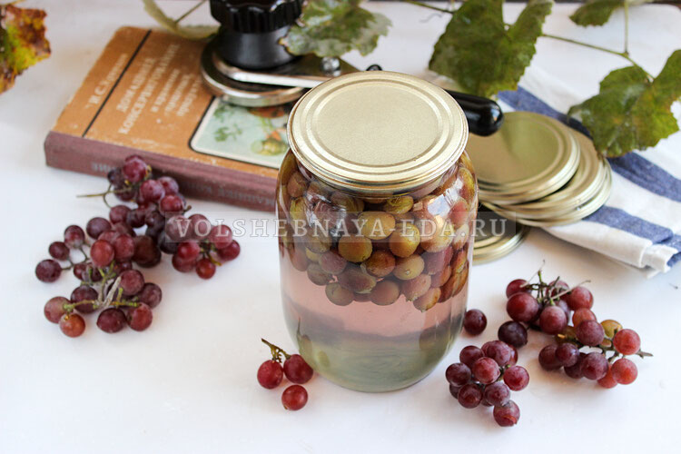 Как приготовить ароматный компот из винограда на зиму