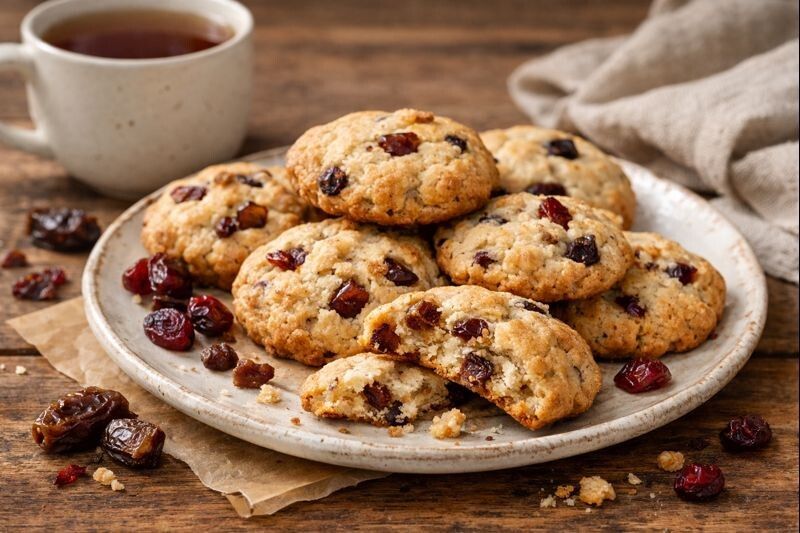 Ароматное домашнее печенье с финиками и клюквой: легкий рецепт для всех